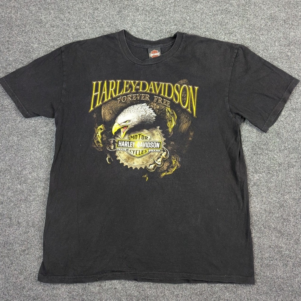 Harley-Davidson Forever Free Eagle T-Shirt Black XL Appleton Wisconsin 2013